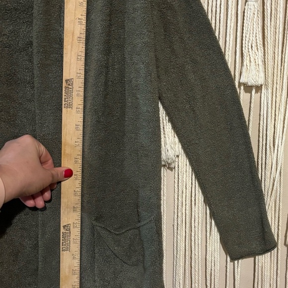 Barefoot Dreams Green Cardigan Sweater Soft Knit Open Front - Picture 5 of 5